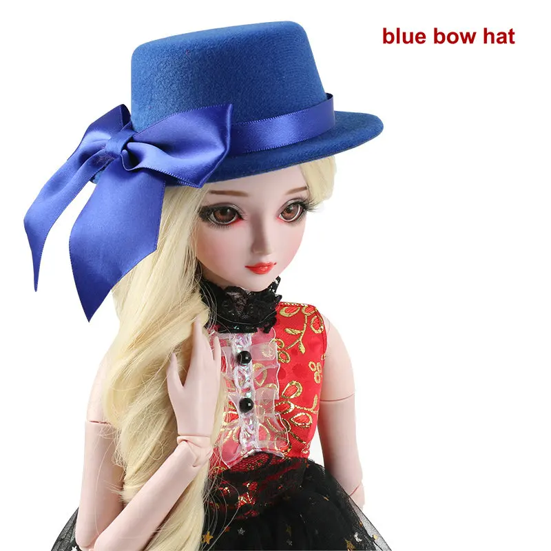 8 Кукла шляпа для Bjd 1/3 кукла девочка Топ шляпа красный/синий/черный/фиолетовый шапка-Кепка для кукол аксессуары для кукол Bjd - Цвет: 8