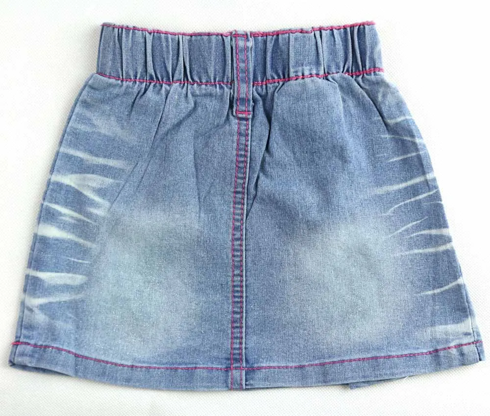 Светло голубые джинсовые юбки для девочек возрастом от 2 до 6 лет джинсовая мини