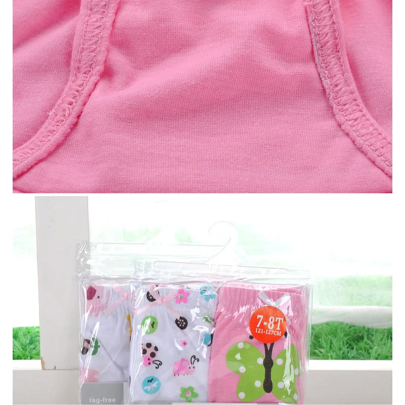 Нижнее белье для девочек 2 шт./лот 100% хлопковые короткие трусики детские