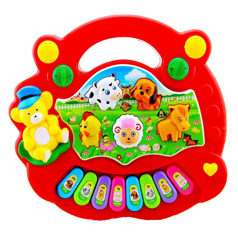 

Hot Sale Musical Instrument Toy Baby Kids Animal Farm Piano Developmental Music Educational Toys For Children Gift