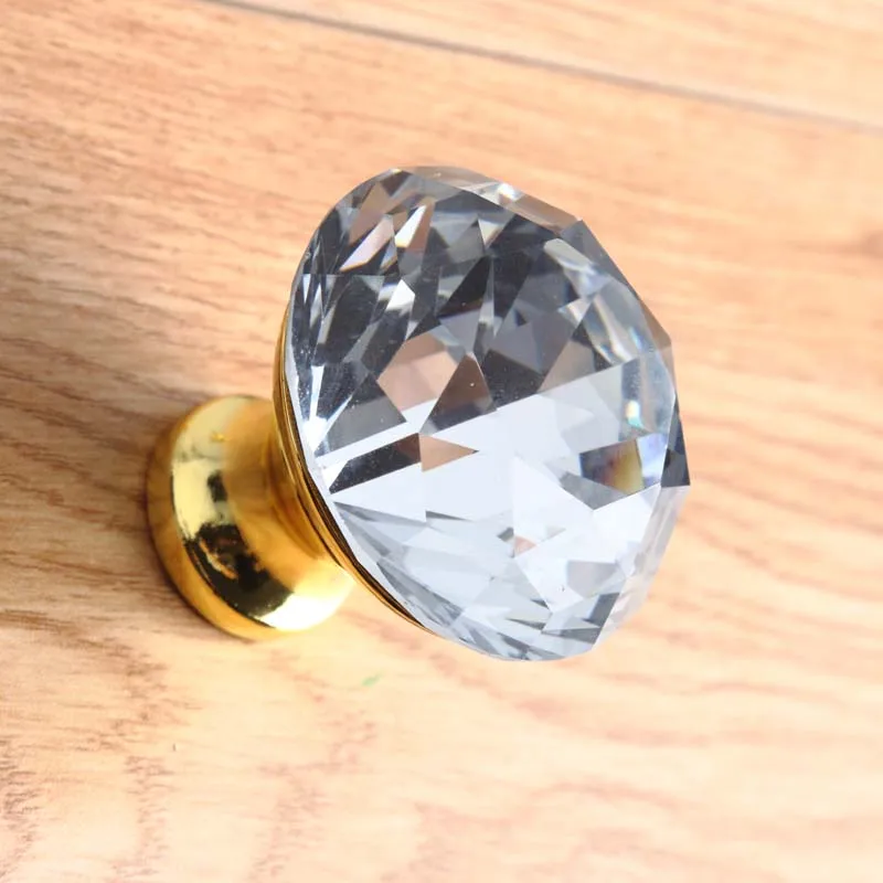 Прозрачные прозрачные ручки для ящиков и шкафов k9 кухонных модные роскошные