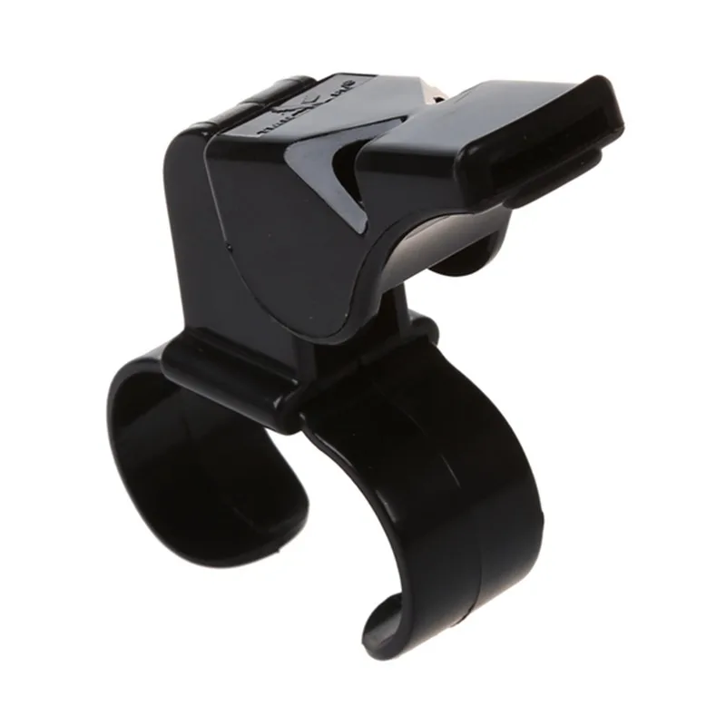 Черный пластиковый Pealess Finger Grip Sports Referee Whistle|Свисток| |