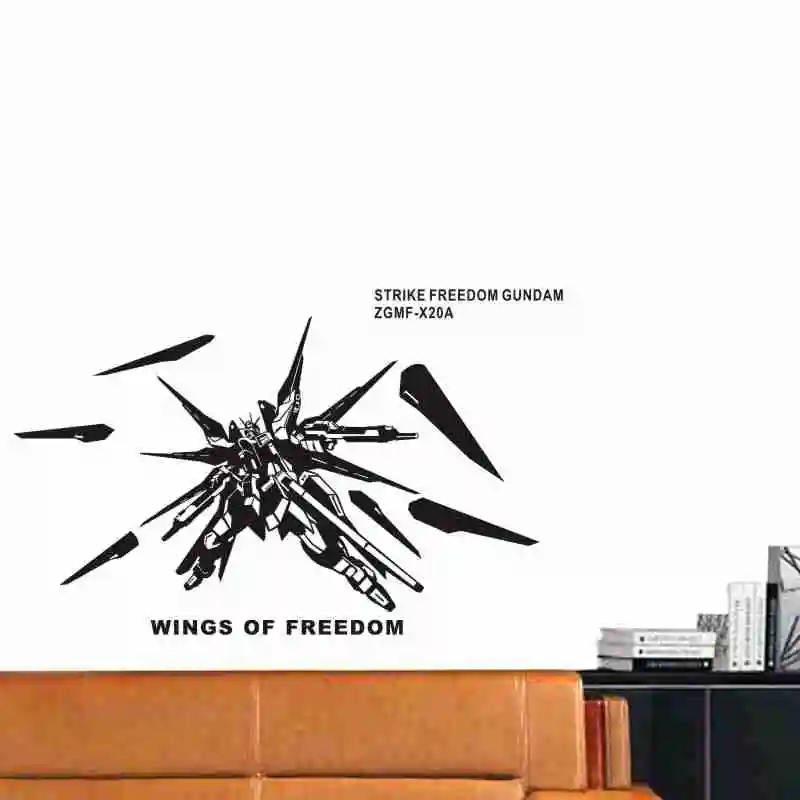 Страйк Фридом GUNDAM наклейка на стену стеклянная Виниловая Декор для
