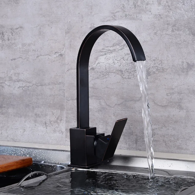 2019 смеситель для кухни с высокой дугой латунный Смеситель раковины холодной и