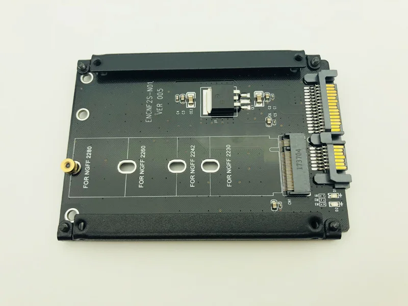 Новый черный металлический чехол B + M key M.2 NGFF SSD на 2 5 SATA 3 0 6 Гб адаптер