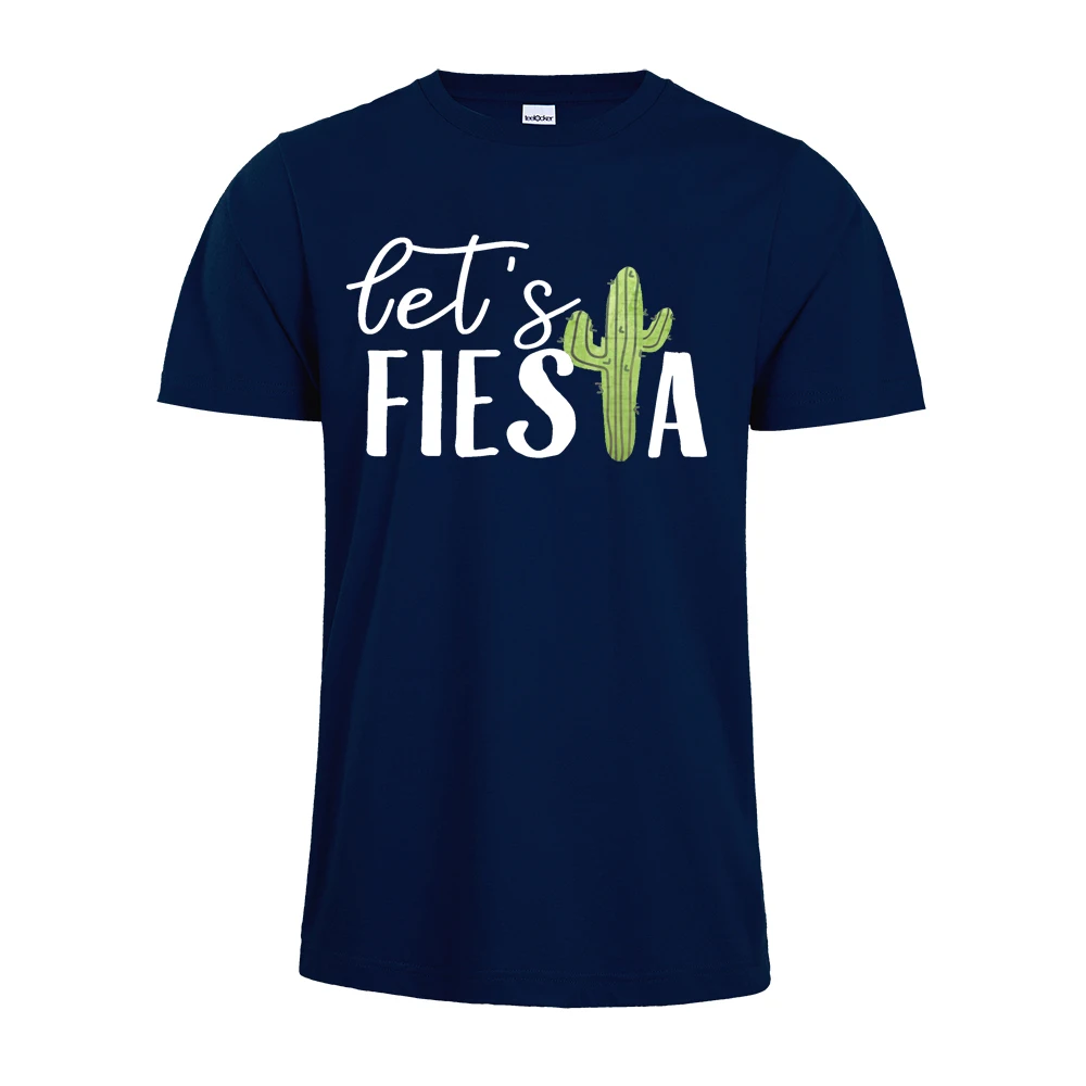 Футболка с надписью Lets Fiesta футболка дизайном кактус праздничная Tequila Drinko