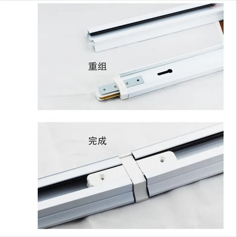 3 проводной четырехсторонний Трековый светильник рельсовый соединитель фитинг