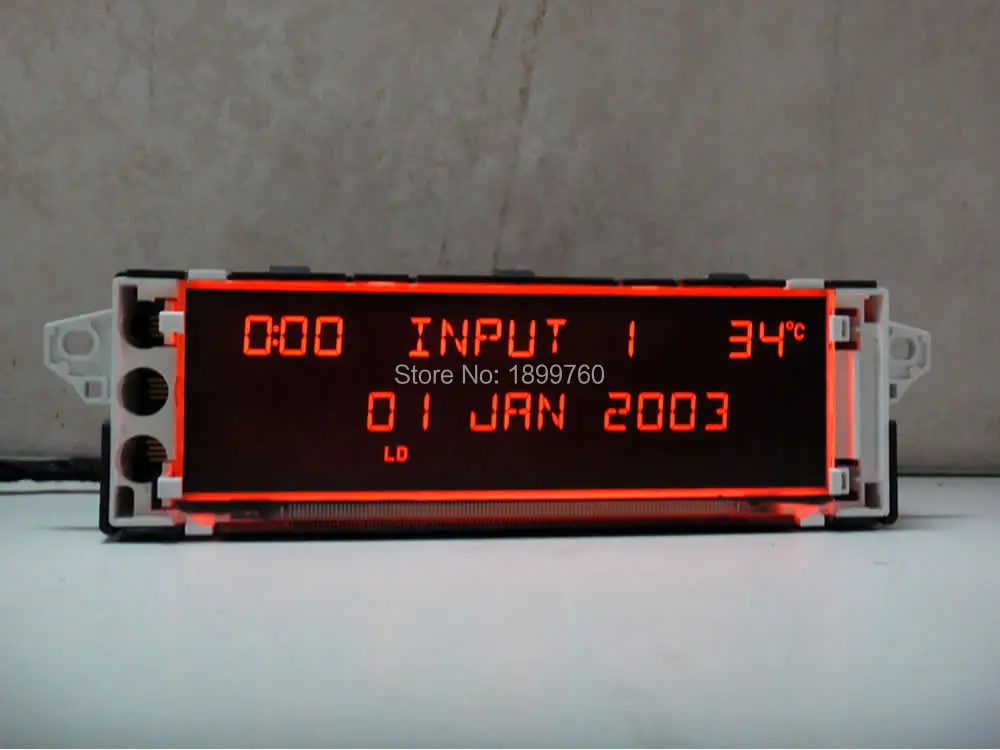 Высококачественный экран с поддержкой aux красный монитор 12 контактный для Peugeot 307