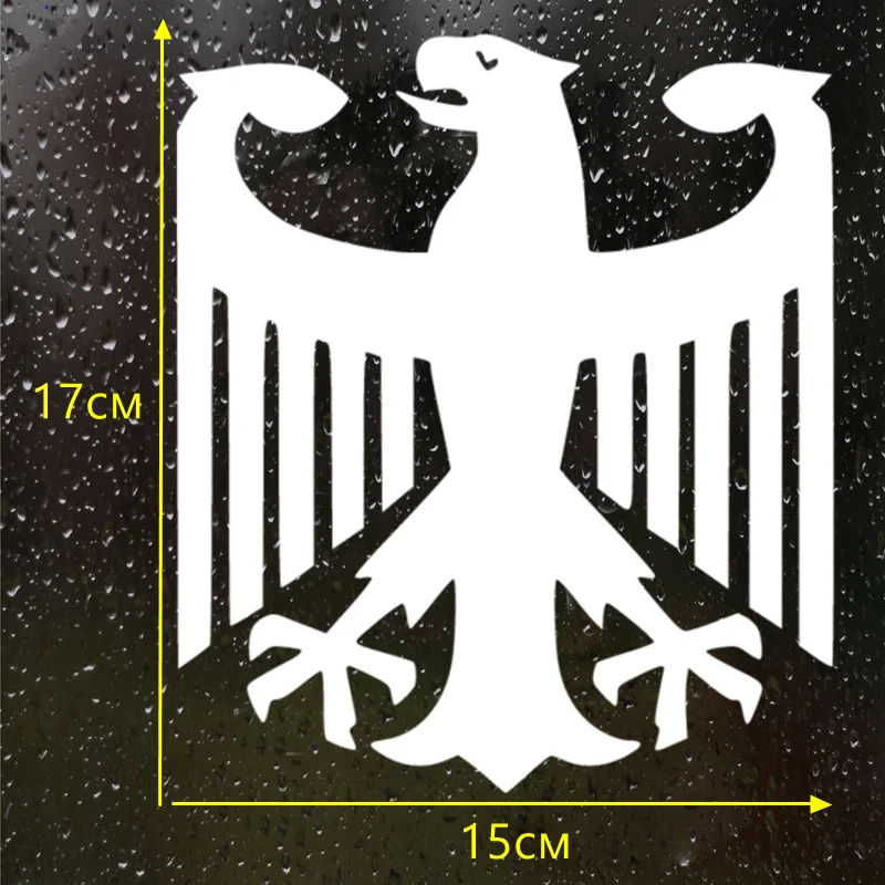 

CK2235#17*15cm German eagle car sticker vinyl decal silver/black car auto stickers for car bumper window car decorations