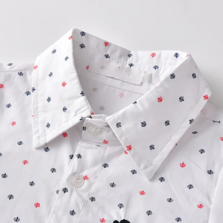 Хлопковая рубашка с длинными рукавами для мальчиков коллекция 2019 года