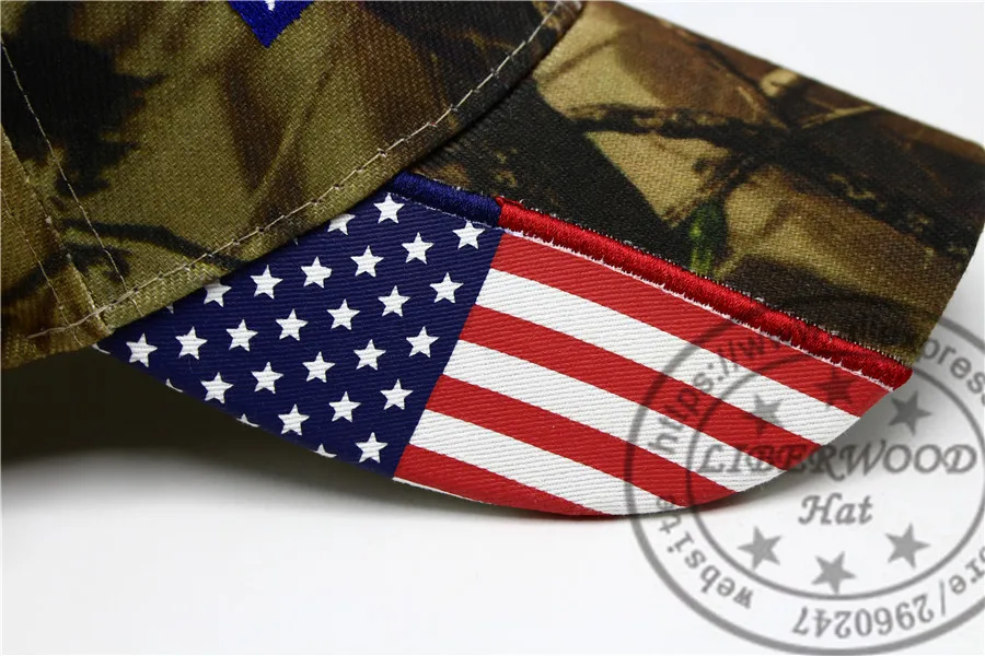 LIBERWOOD, Красная Шапка Дональда Трампа, новая хлопковая бейсболка с большой вышивкой американского флага MAGA