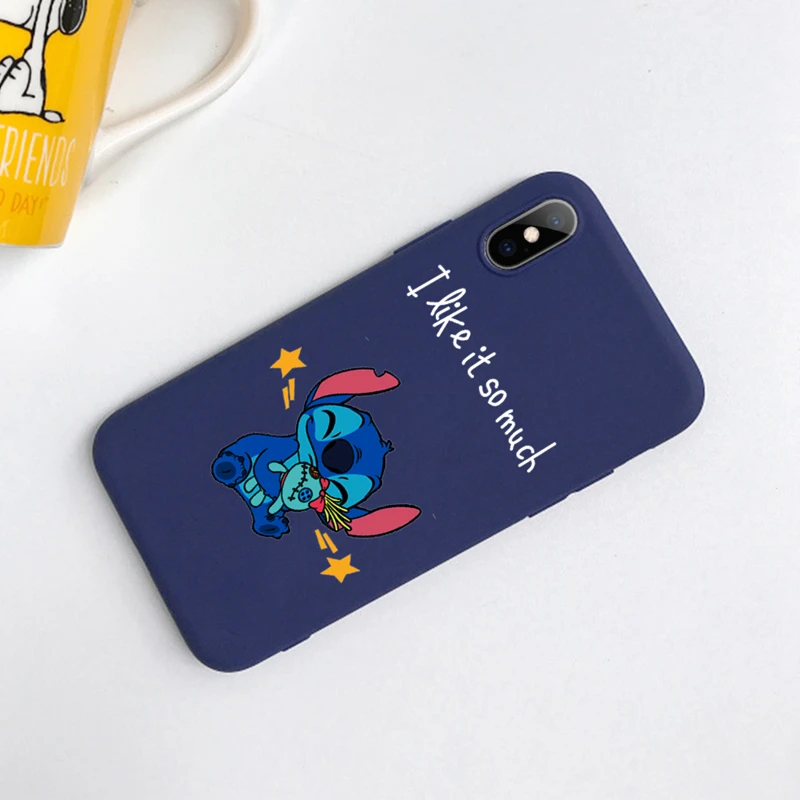 02 Милый мультяшный чехол для телефона для iPhone 7, 8, 6, 6s Plus, X, XR, XS, MAX, мягкий силиконовый чехол с Стич стежком, чехол для iPhone XR, XS - Color: 02