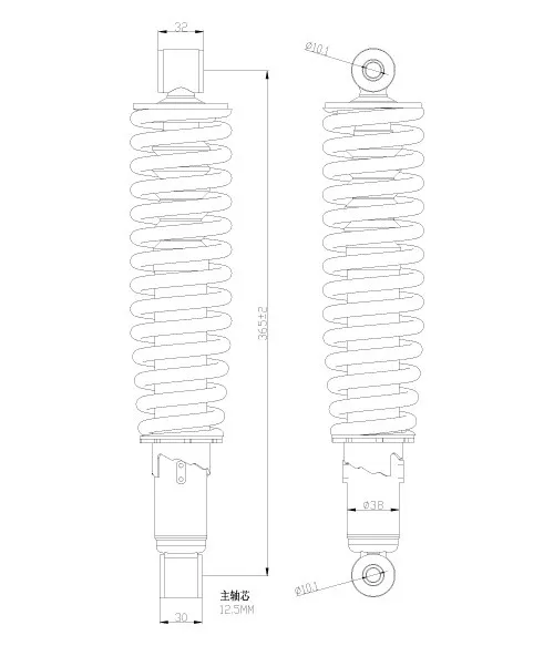 CF MOTO CF500-ATV/-2ATV/X5 АМОРТИЗАТОР детали номер 9010-060600/050600 Один комплект включает 2 передних и 2 задних всего 4 шт