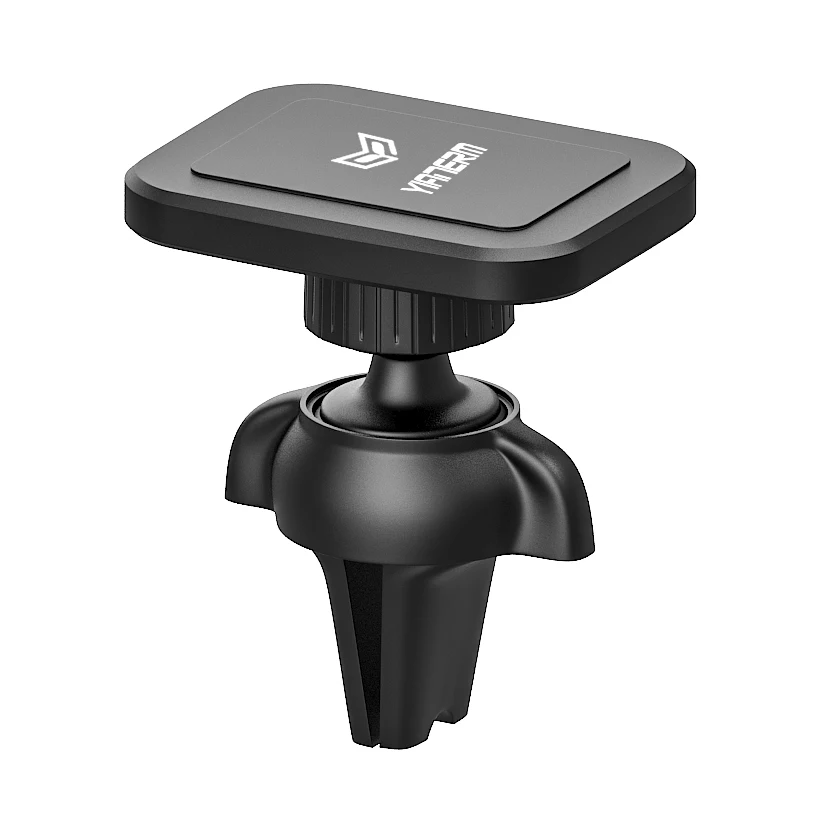 Yianerm Новые 6 N50 сильный магнит Магнитная Air Vent держатель телефона twist lock автомобильное крепление для Iphone, Samsung, huawei, 4-6 дюймов телефон - Цвет: Black 1 piece