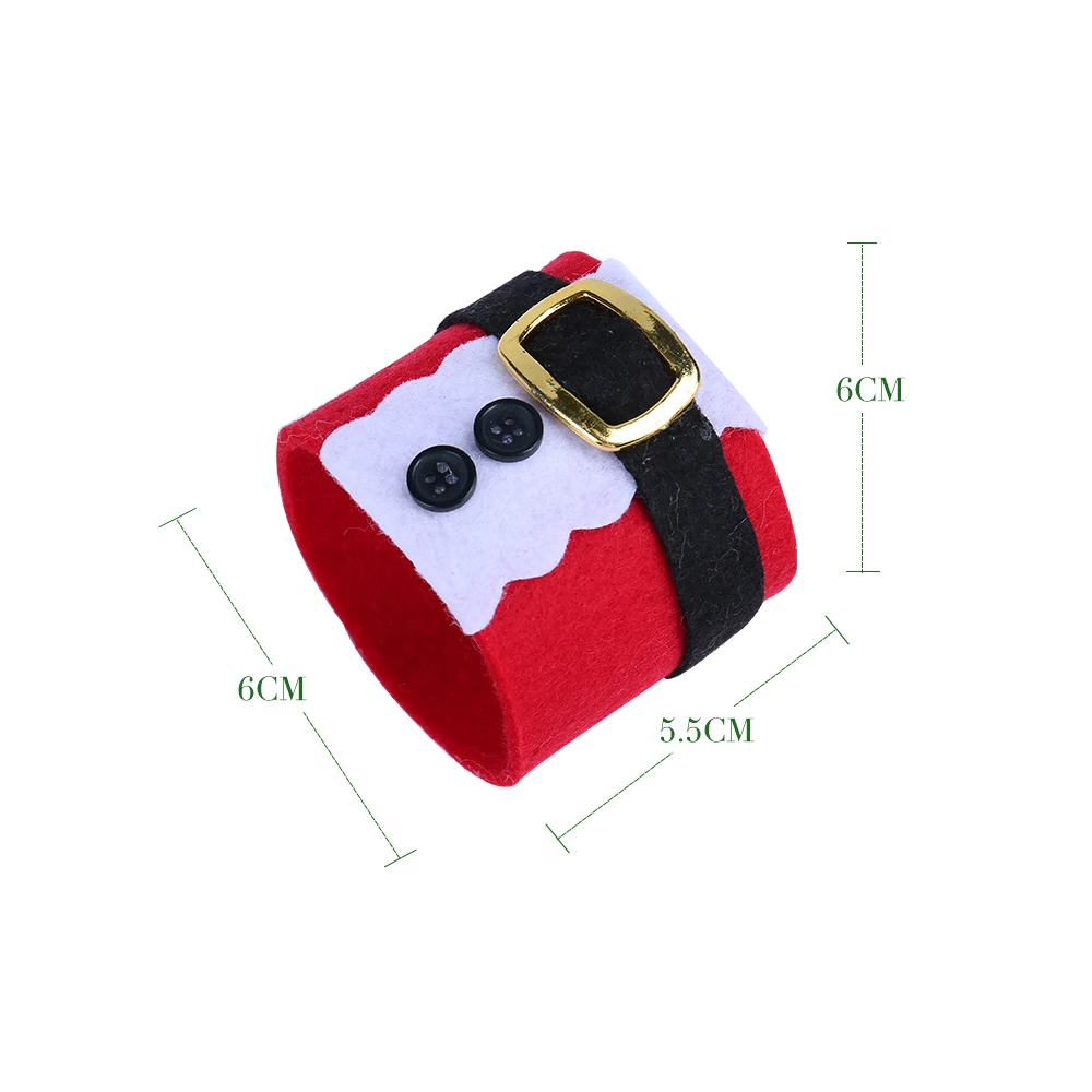Christmas Button belt Napkin Rings Holder for Party Banquet Dinner Table Decoration/Wedding Ornament 40%off | Дом и сад
