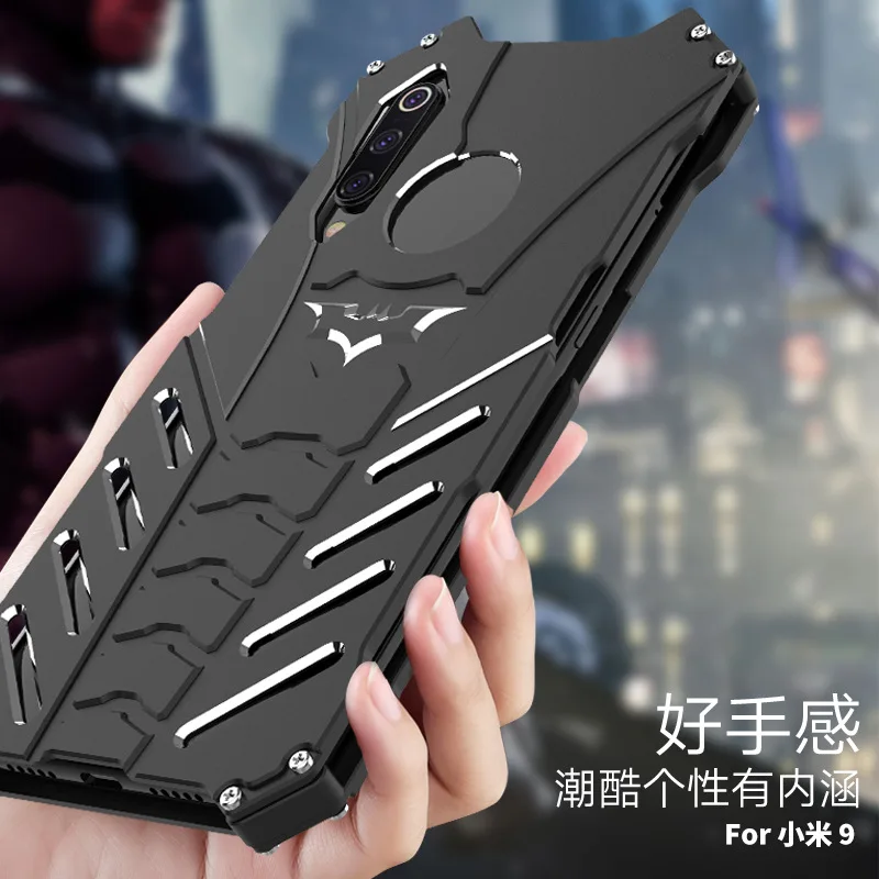 Роскошный Металлический бронированный чехол для xiaomi mi 9 8 se 5s 5C play MAX 2 3 Black Shark 2 алюминиевый чехол с Бэтменом для xiaomi Case