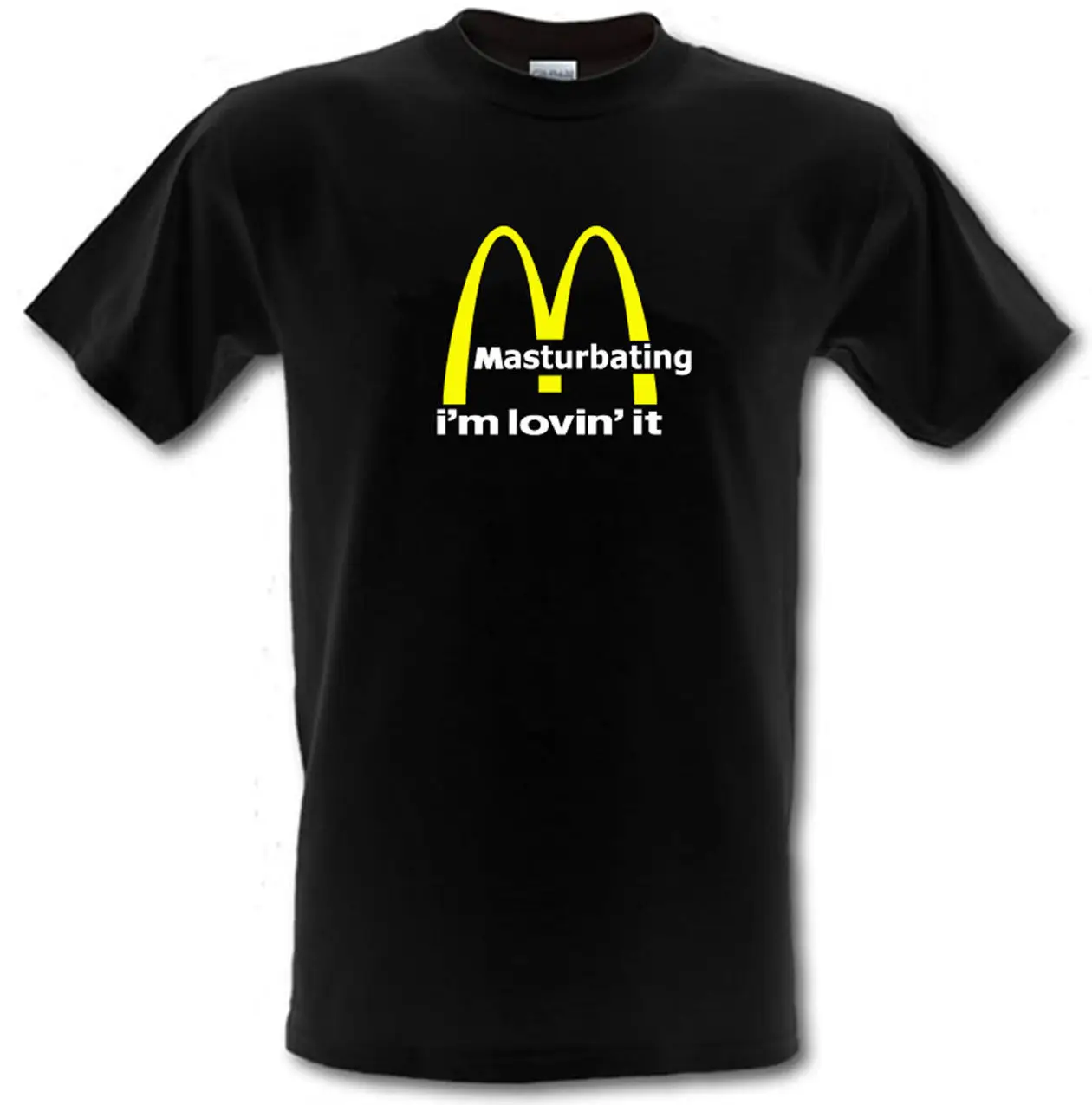 Мастурбации мне нравится! Стильная футболка из тяжелого хлопка в стиле Mcdonalds