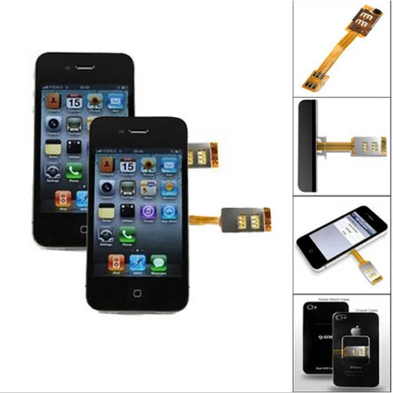 Двойной адаптер для сим карты микро карта расширение Morecard iPhone 4/4S Samsung galaxy S3 S4 S5 NOTE 2