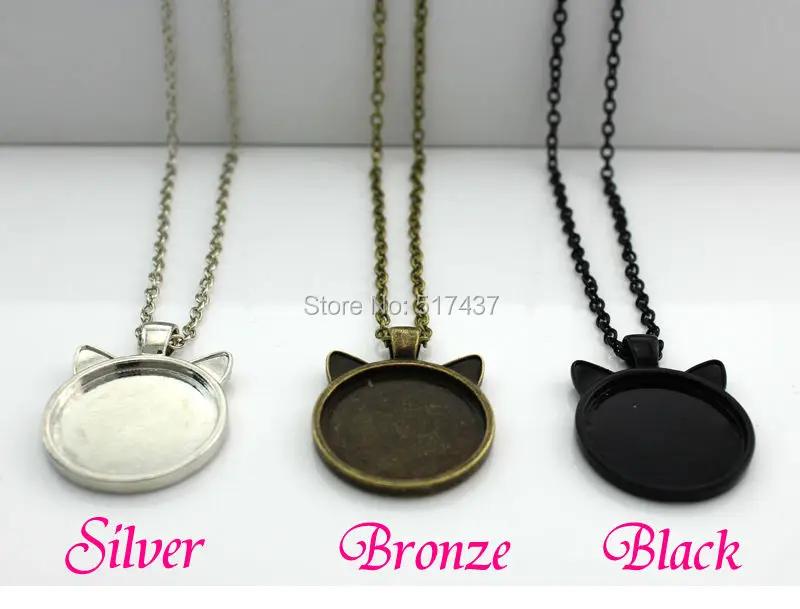 Ожерелье с кабошонами для девочек ожерелье коричневым котом кулон украшения HZ2