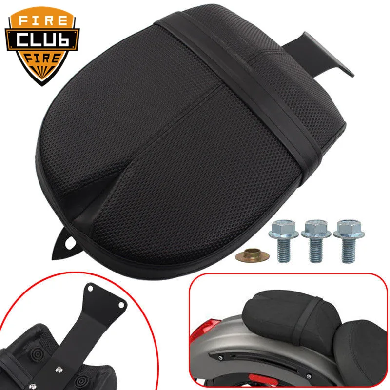 

Motorcycle Rear Passenger Pillion Pad Seats Leather Black For Victory Octane 2017 Models