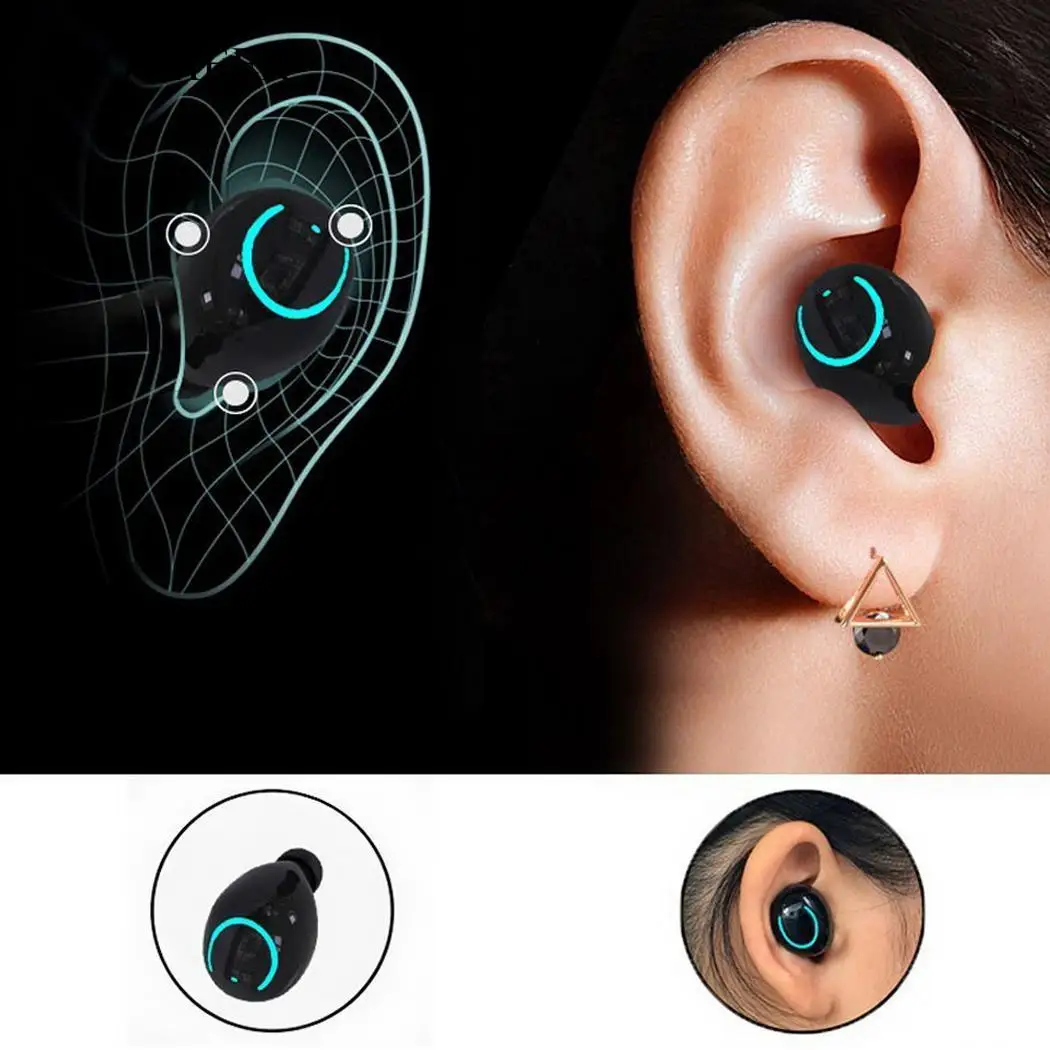 Двойная Беспроводная Bluetooth гарнитура 4 2 Q18 Скрытая мини Bluetooth|Наушники и