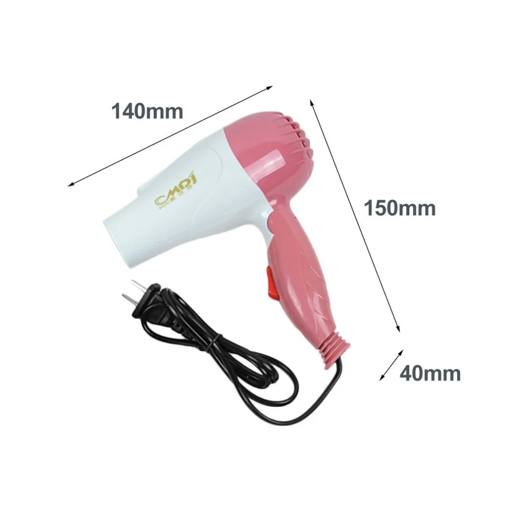 

Foldable Hair Dryer High Airflow Fast Drying Low Noise Mini Portable Household Hair Dryer US Plug Hair Styling Supplies