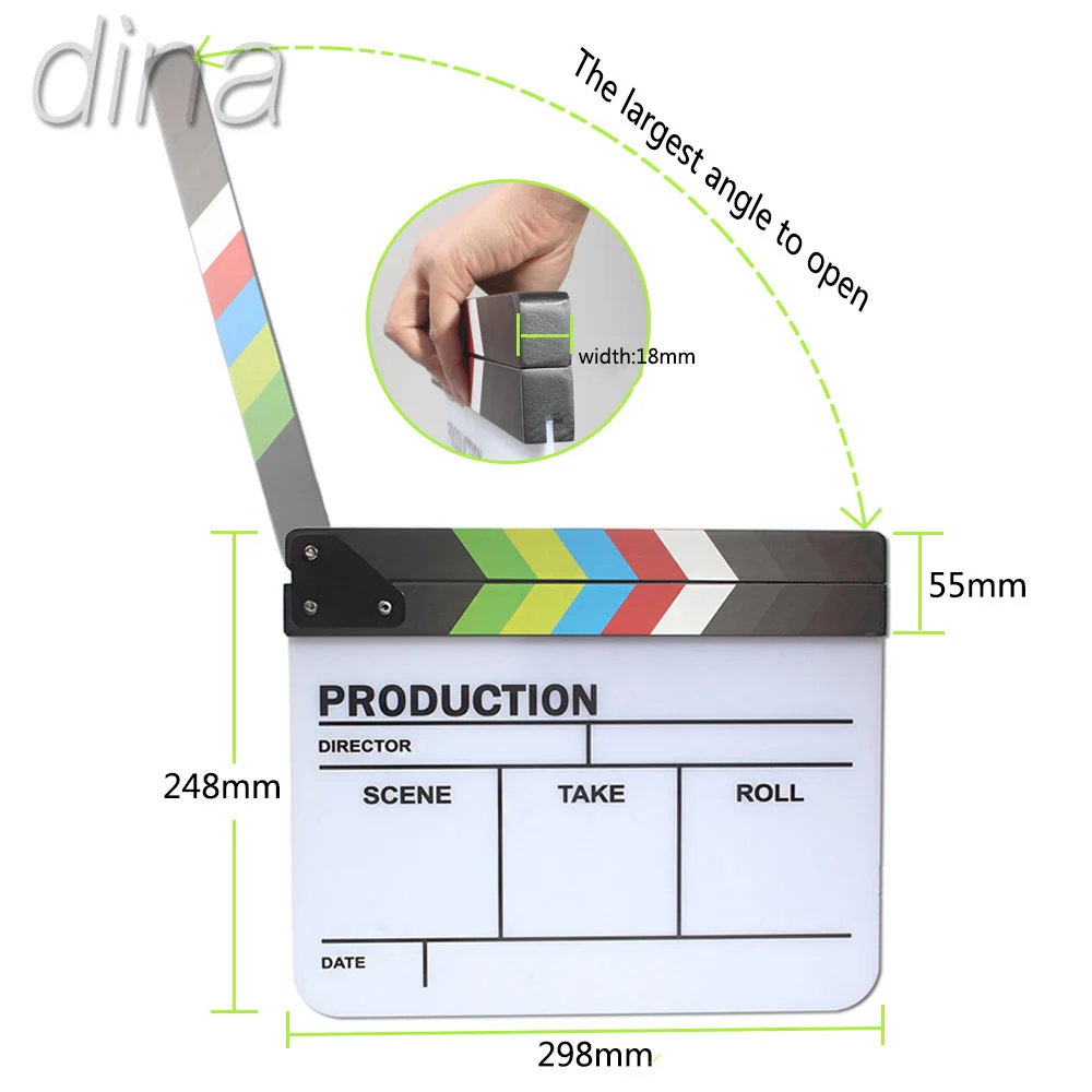 Профессиональный Фильм Action Clapperboard красочный акриловый 29 8*24 8 см режиссер ТВ Видео