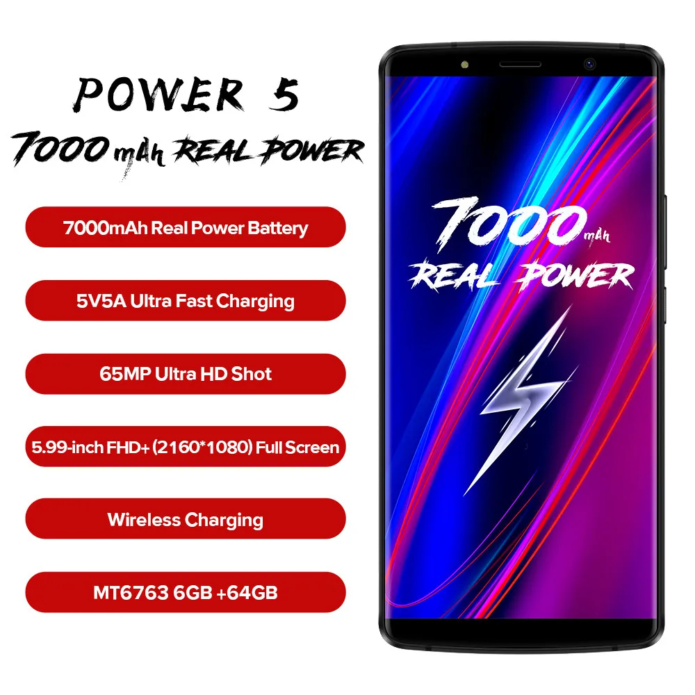 LEAGOO Power 5 смартфон с 99 дюймовым дисплеем восьмиядерным процессором MT6763 ОЗУ 6 ГБ ПЗУ