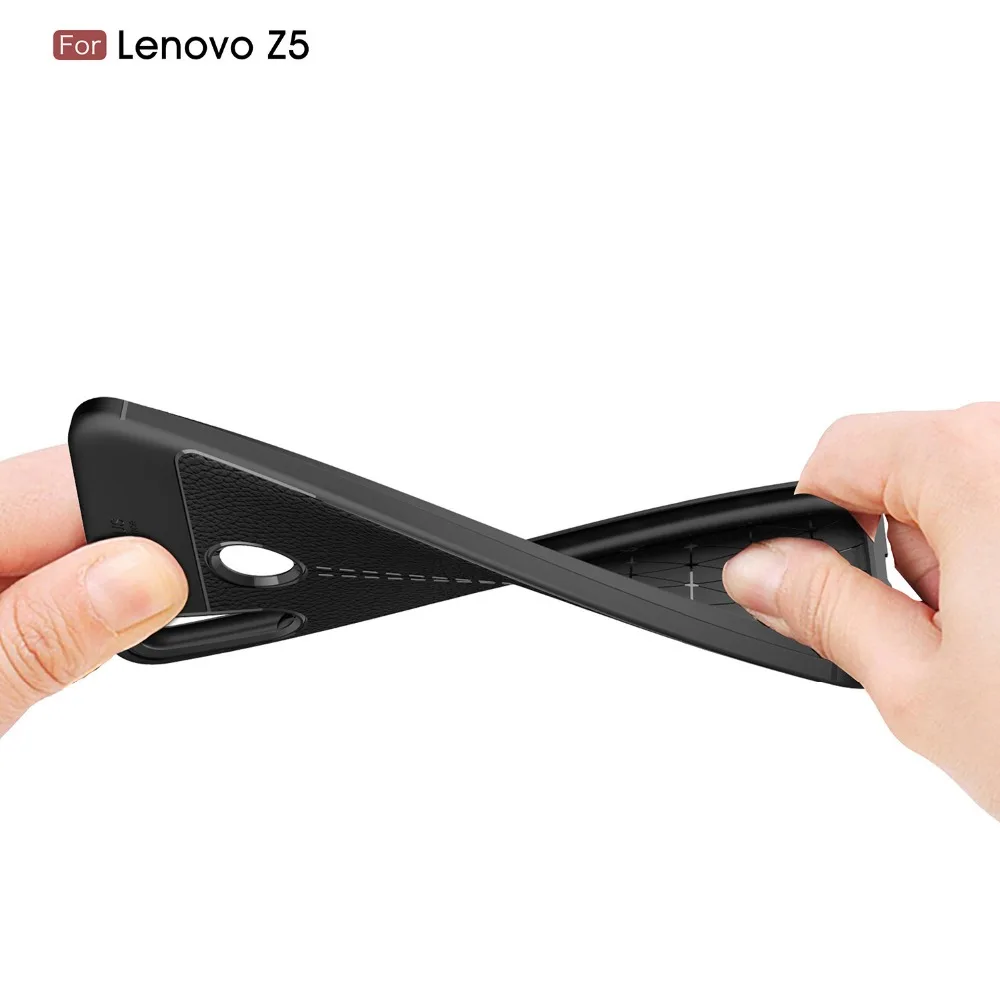 Текстурированный чехол личи 6 2 для Lenovo Z5 K8 Note Dual Xt1902 Задняя панель телефона |
