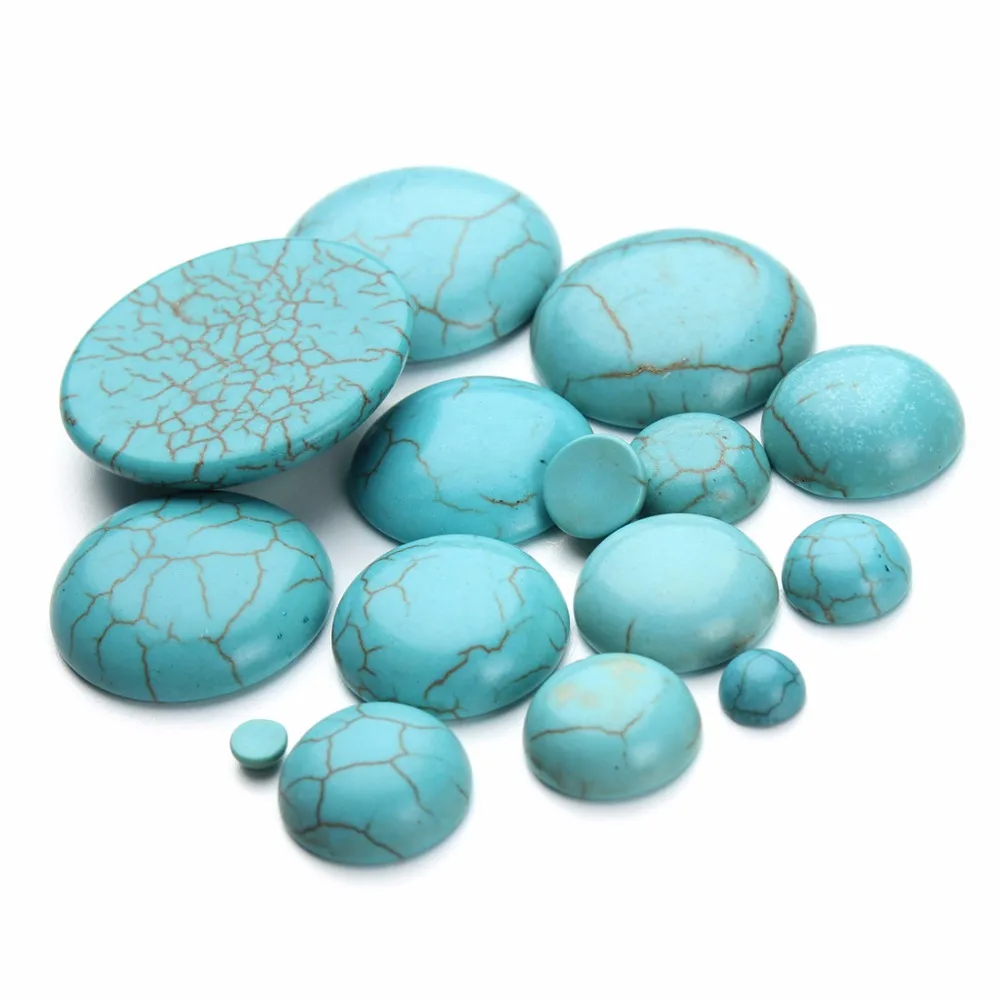 Кабошоны с плоским основанием для скрапбукинга 10 шт./лот 4 30 мм|cabochon beads|turquoise