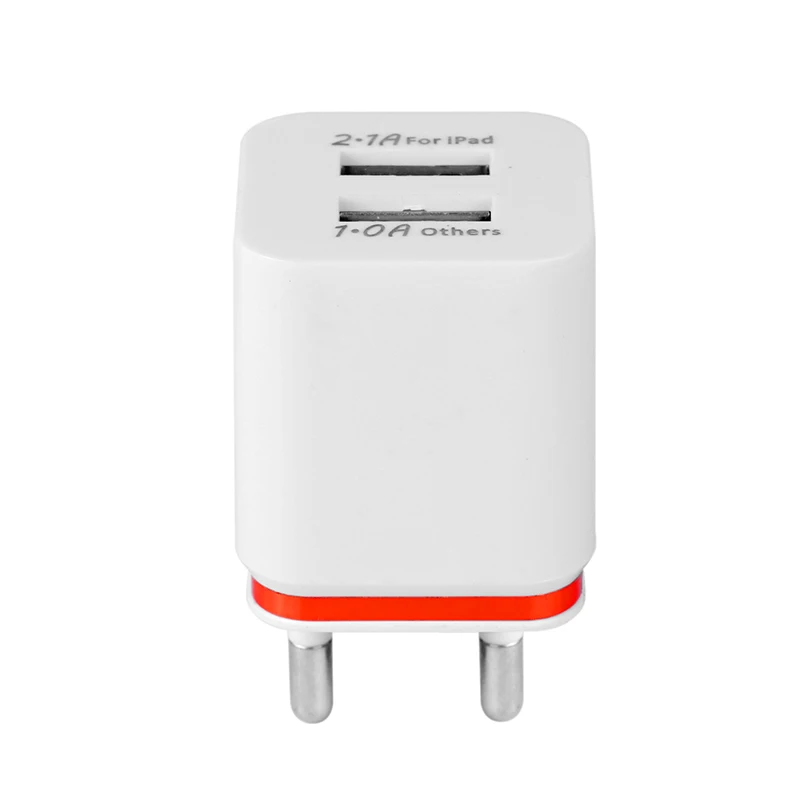 EU Plug 3.1A Универсальный 2 порта USB зарядное устройство для мобильного телефона адаптер для путешествий для iPhone samsung iPad - Цвет: Red