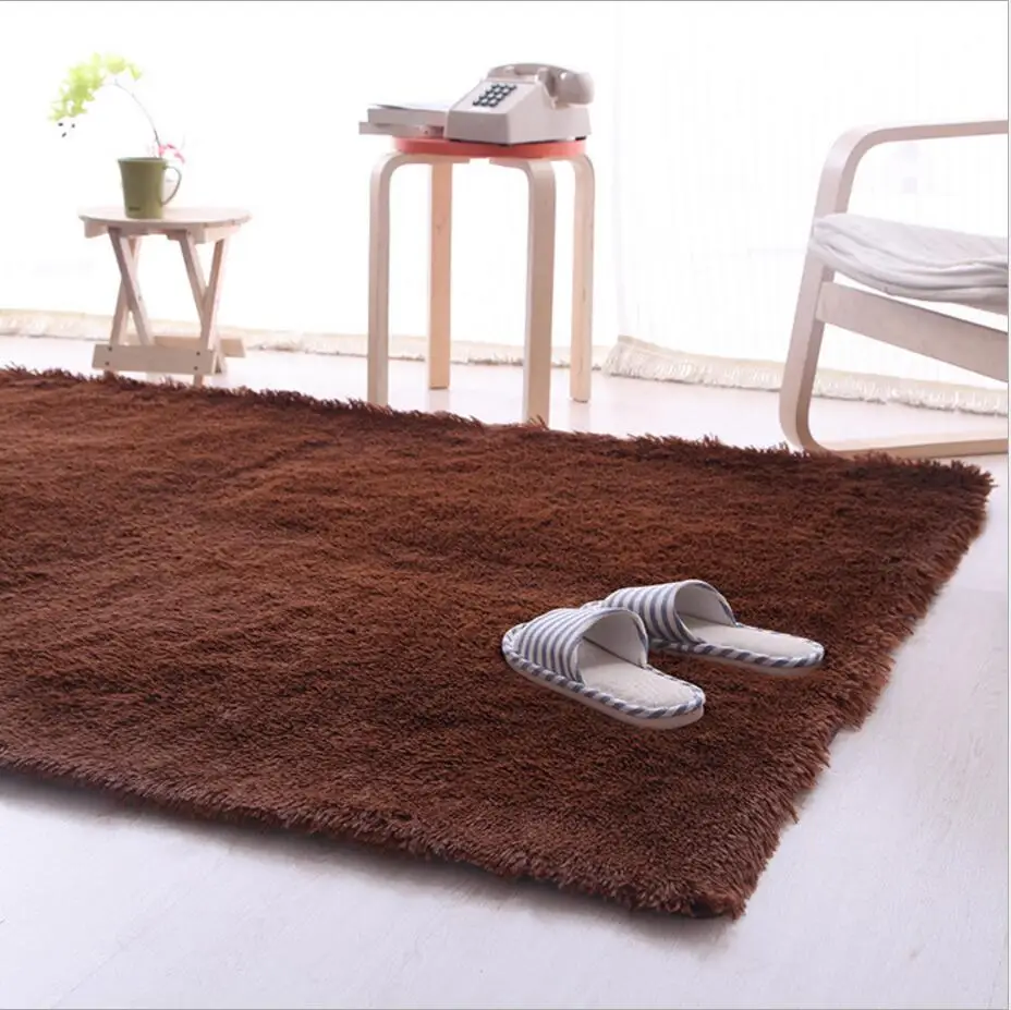 

Mordern Anti-Skid Plush Shaggy Area Rugs Carpet Living Room Non-slip Soft Fluffy Floor Mat Dining Bedroom Home 9 Colors