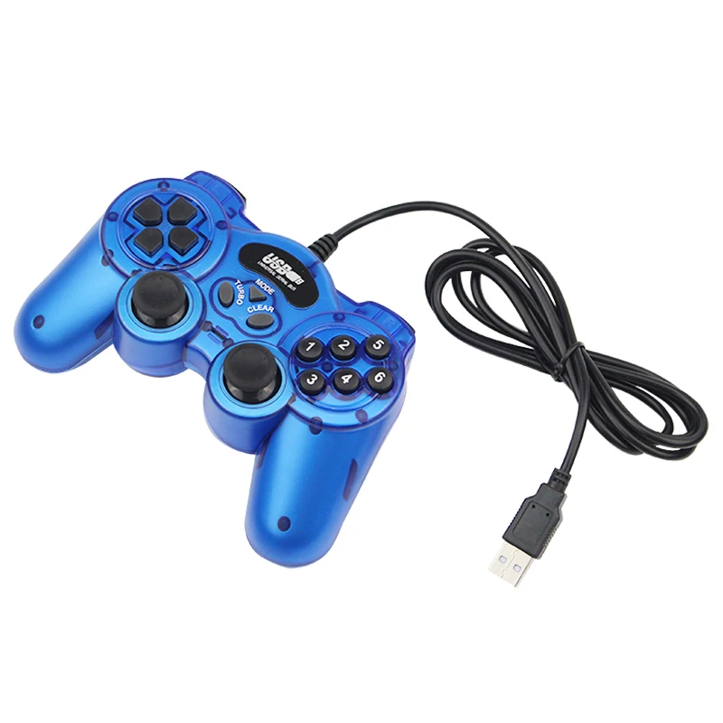 Проводной USB 2.0 контроллер игры Gaming дистанционного Gamepad шок controle джойстик для