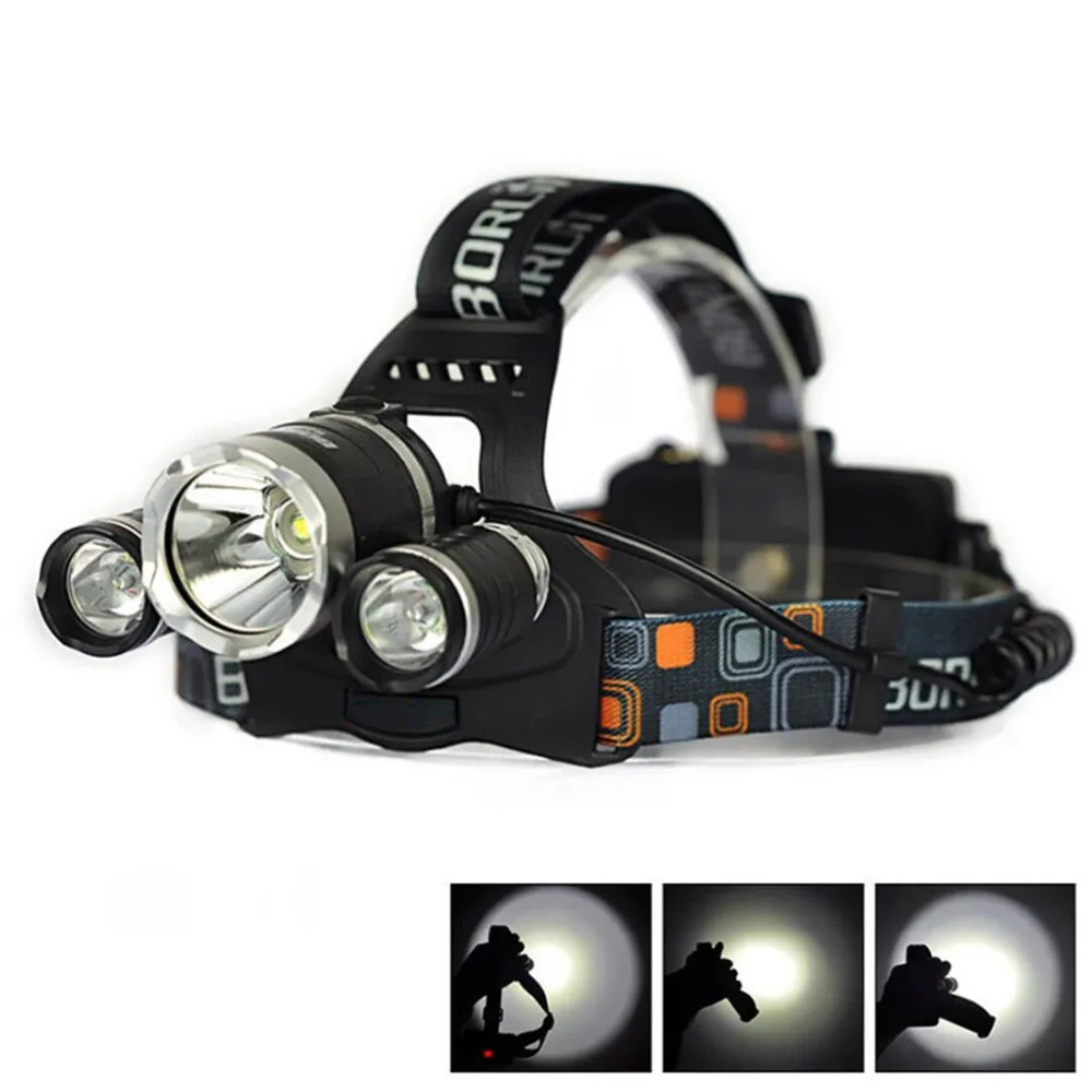 1PC головной светильник 3*10 Вт T6 3800LM CREE светодиодный налобный фонарь велосипед