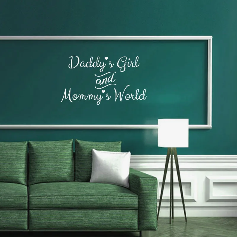 Daddys мальчик или девочка momys мир любовь Цитата Наклейка на стену стикер