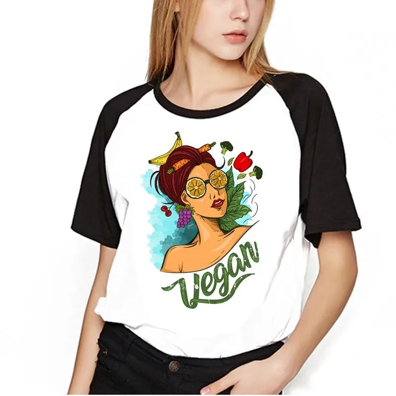 1532 Vegan Футболка смешно печатных Vegan рубашка Для женщин вегетарианские Kawaii Футболка женская Femme футболки Модная Футболка - Цвет: 1532