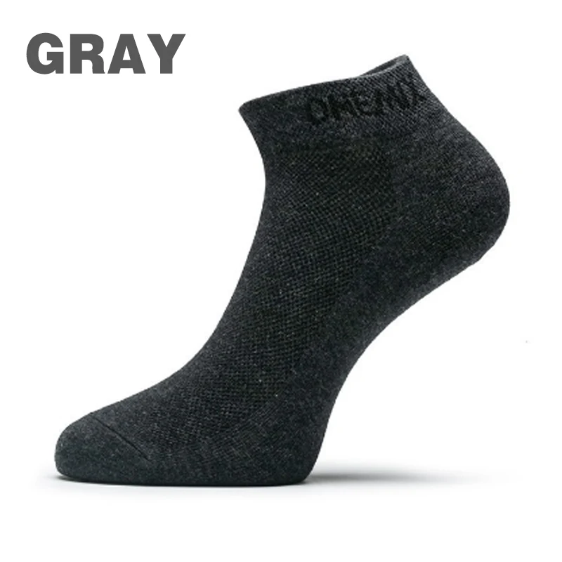ONEMIX 1 Pair Men Sports Socks 3 Color Women Running Socks Pure Cotton Socks Outdoor Jogging Walking Running Socks Free Shipping - Цвет: Gray