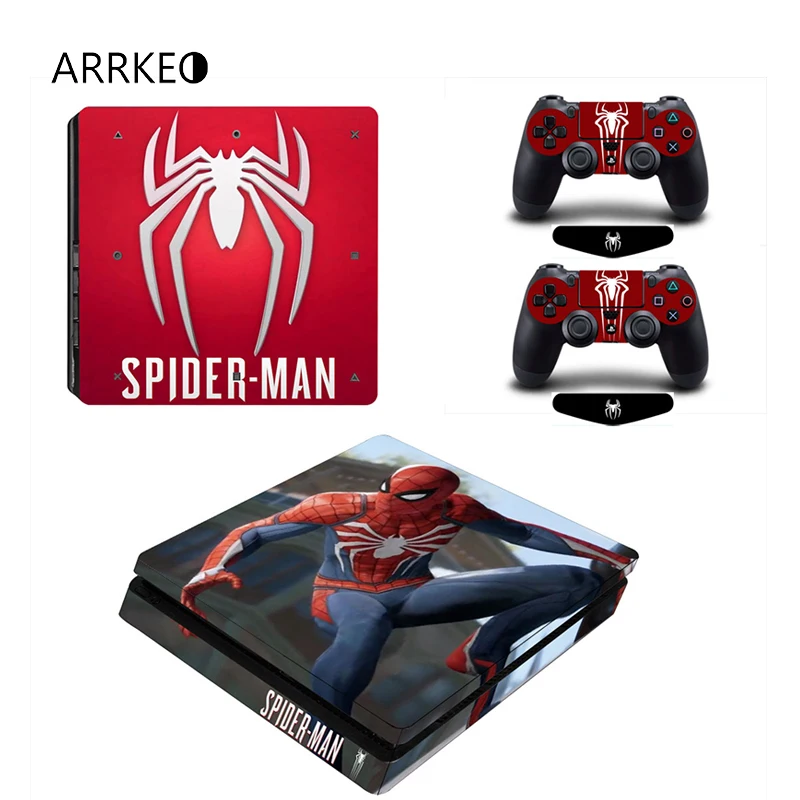 ARRKEO популярные игры Человек паук винил крышка PS4 тонкий кожи Стикеры для sony