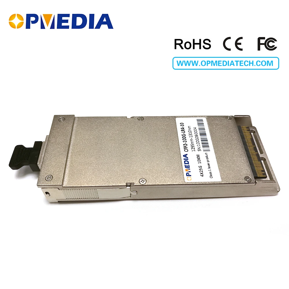 

100Gbase LR4,1310nm 10km CFP2 transceiver,4x25G CFP2 optical module,four lane 100G CFP2 integrated module,Huawei Compatible