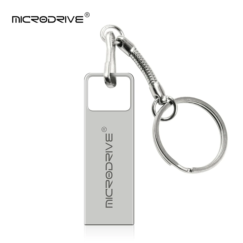 Серебристый/черный металлический флеш накопитель 16 ГБ 32 мини usb 64 128 2 0 брелок