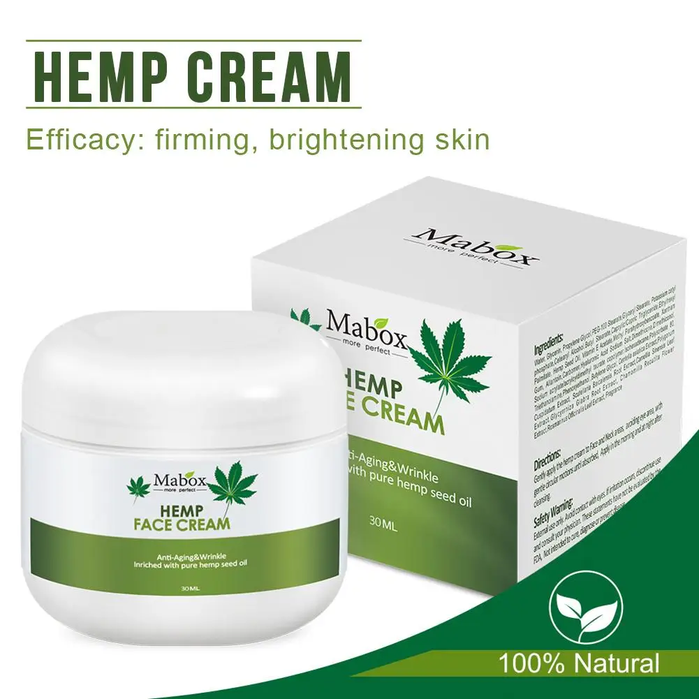 Увлажняющий с гиалуроновой кислотой пеньковый крем для лица против морщин