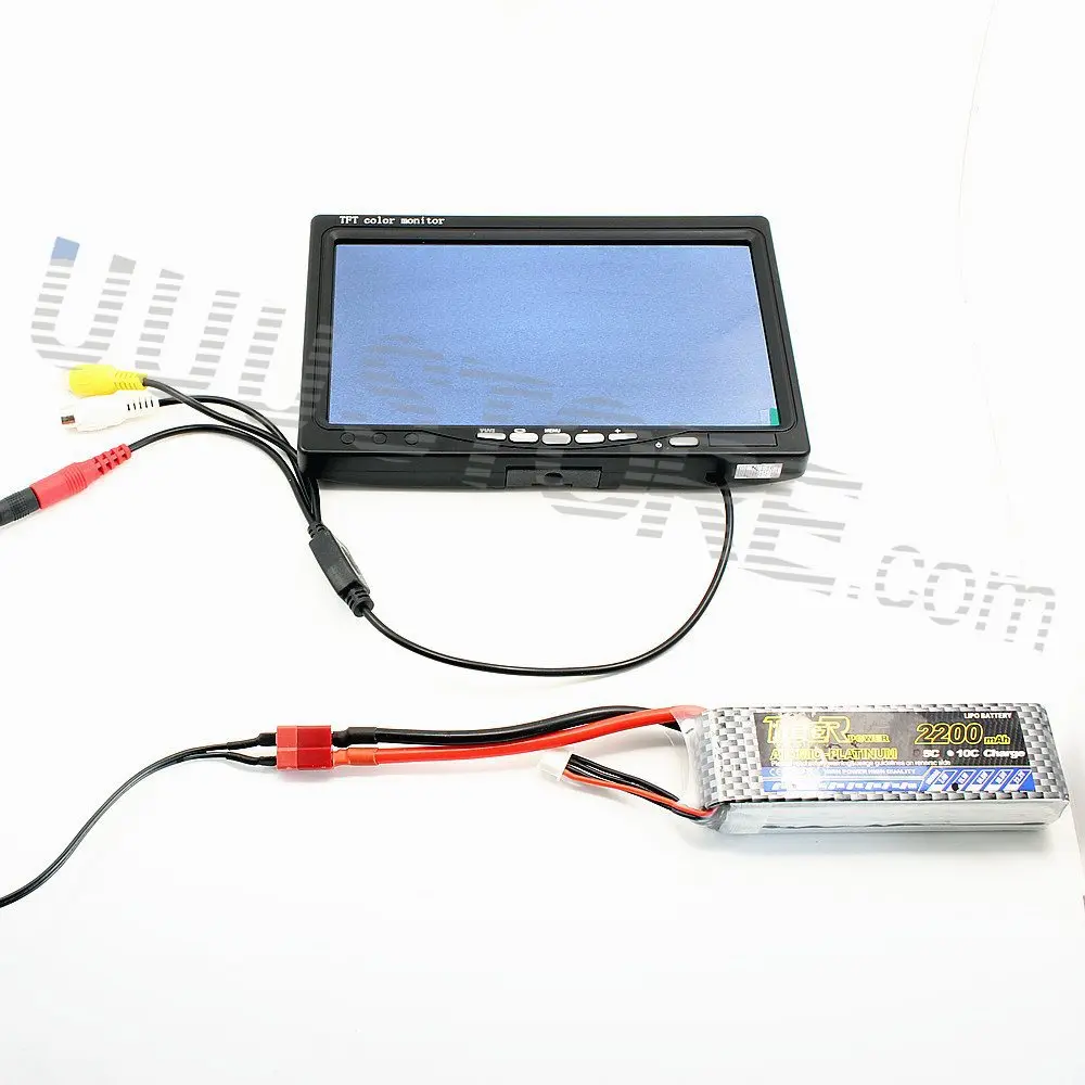 7-дюймовый ЖК-дисплей TFT FPV 800x480 монитор с Т-образным разъемом без синего