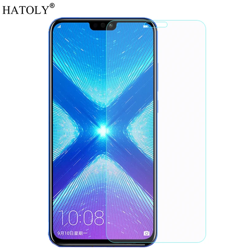 Protector de pantalla de vidrio templado para m&oacute;vil, pel&iacute;cula protectora de vidrio para Huawei Honor 8X 8, 2 unidades-0