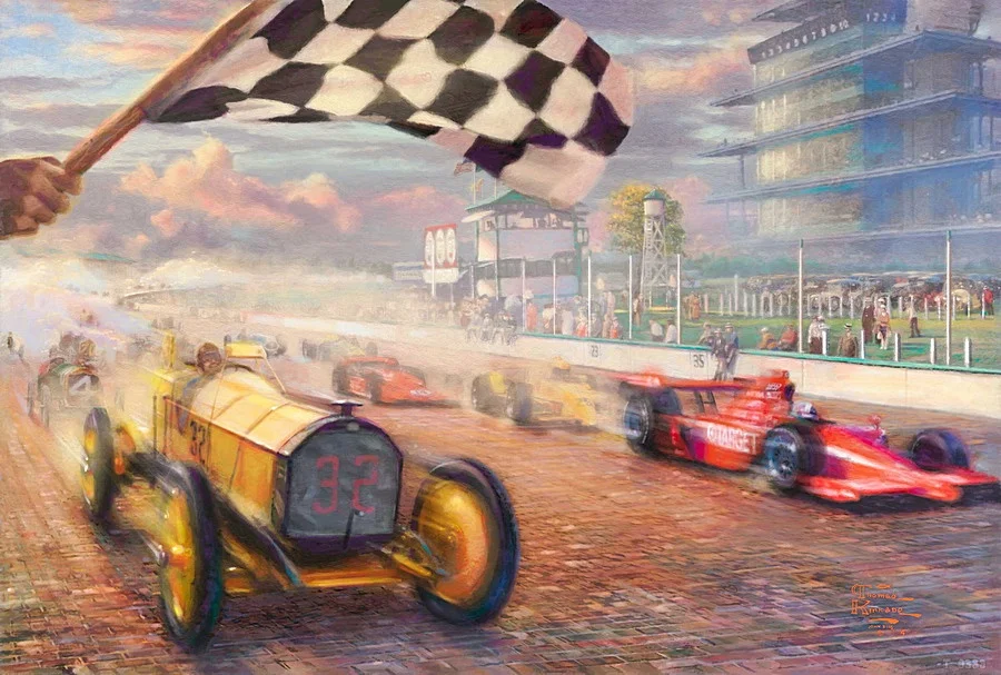Indy волнение 100 лет гонок в Индианаполисе мотора Speedway Томаса кинкаде постер