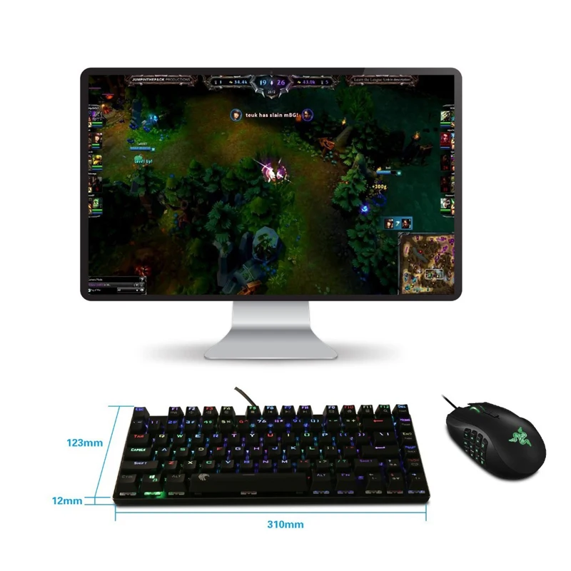 81 клавиши компактный RGB игровая механическая клавиатура с подсветкой компьютерный ПК настольный ноутбук красный коричневый синий черный переключатель геймерская клавиатура