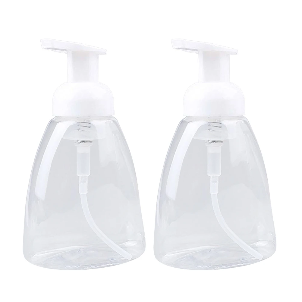 2PCS 300ml Plastic Bathroom Hotel Liquid Soap Foam Dispenser Clear Foam Make Up Shampoo Lotion Containers Bottle