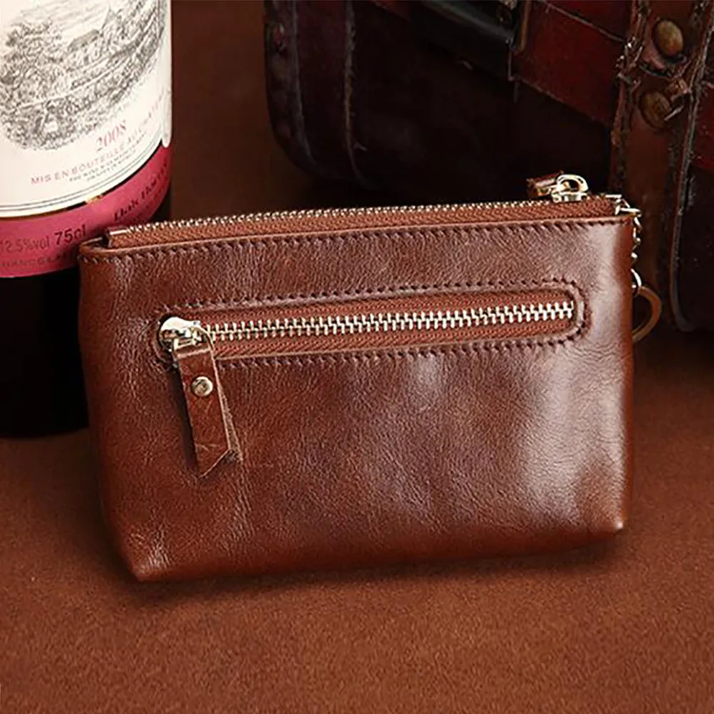 Для женщин масло воск теплые короткие брелок-кольцо для сумки отделение монет