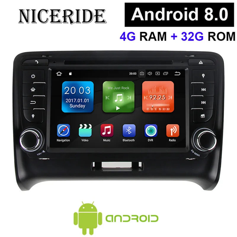 Автомагнитола 2 DIN мультимедийный проигрыватель на Android 8 0/Android 1 DVD GPS для Audi TT 2006 2007