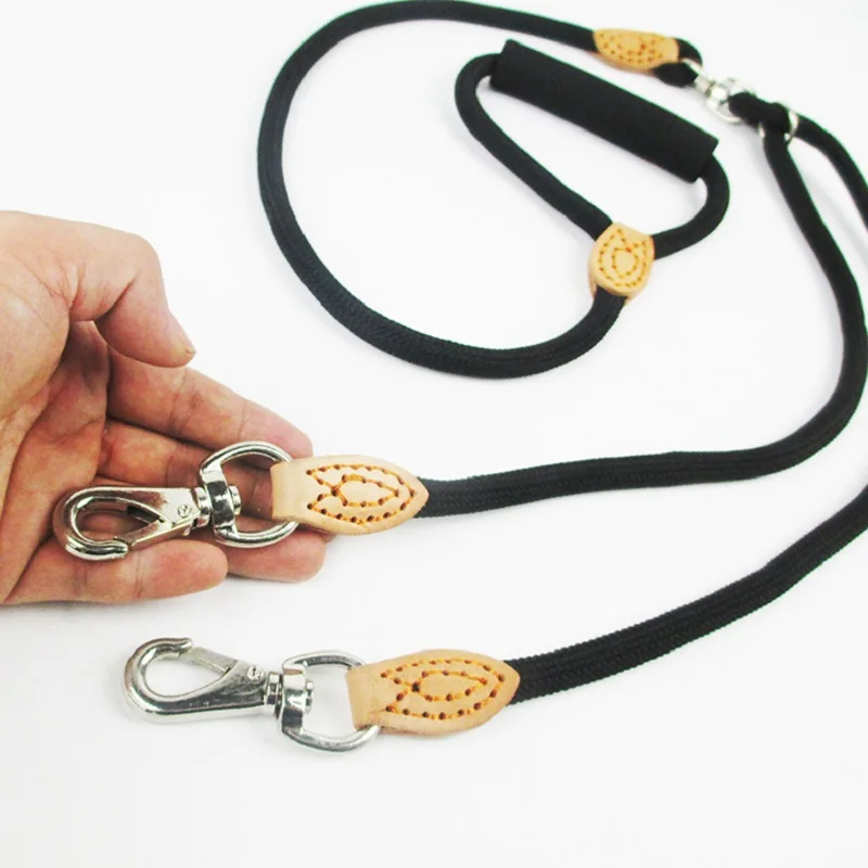 Маленький поводок для двух собак 1 2 средних поводка домашних животных ручка из
