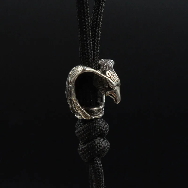 white copper 1 шт. латунный медный нож Eagle Beads Подвеска со шнурком EDC инструмент Паракорд зонтик веревка DIY декоративные аксессуары кулон - Цвет: white copper